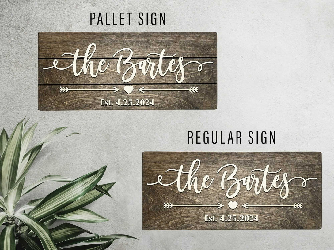 Personalized Couple Name Sign | 3D Wood Wedding Gift Est. Date – Wooden ...